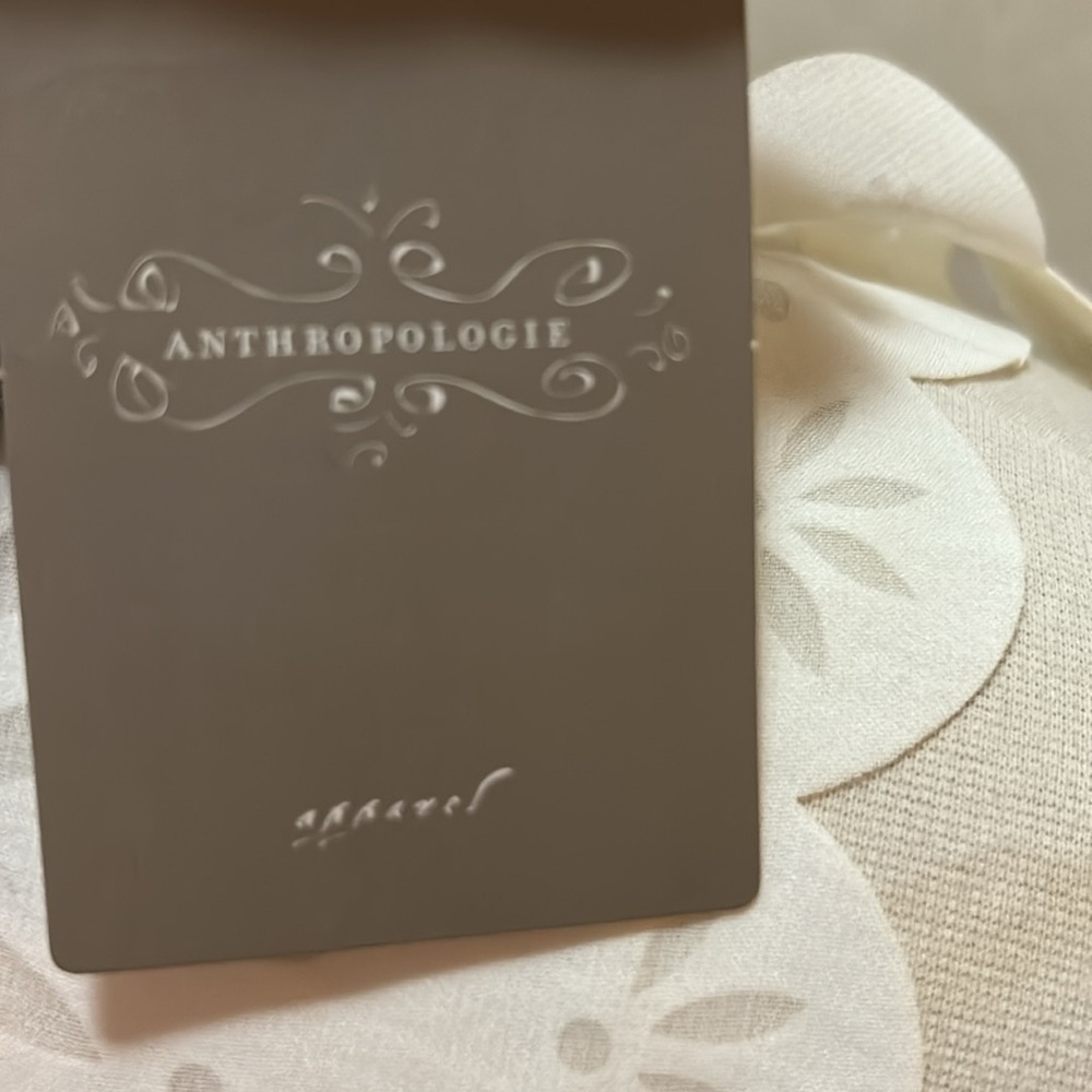 Anthropologie Fei Laser Cut White Tank NWT - Picture 5 of 11
